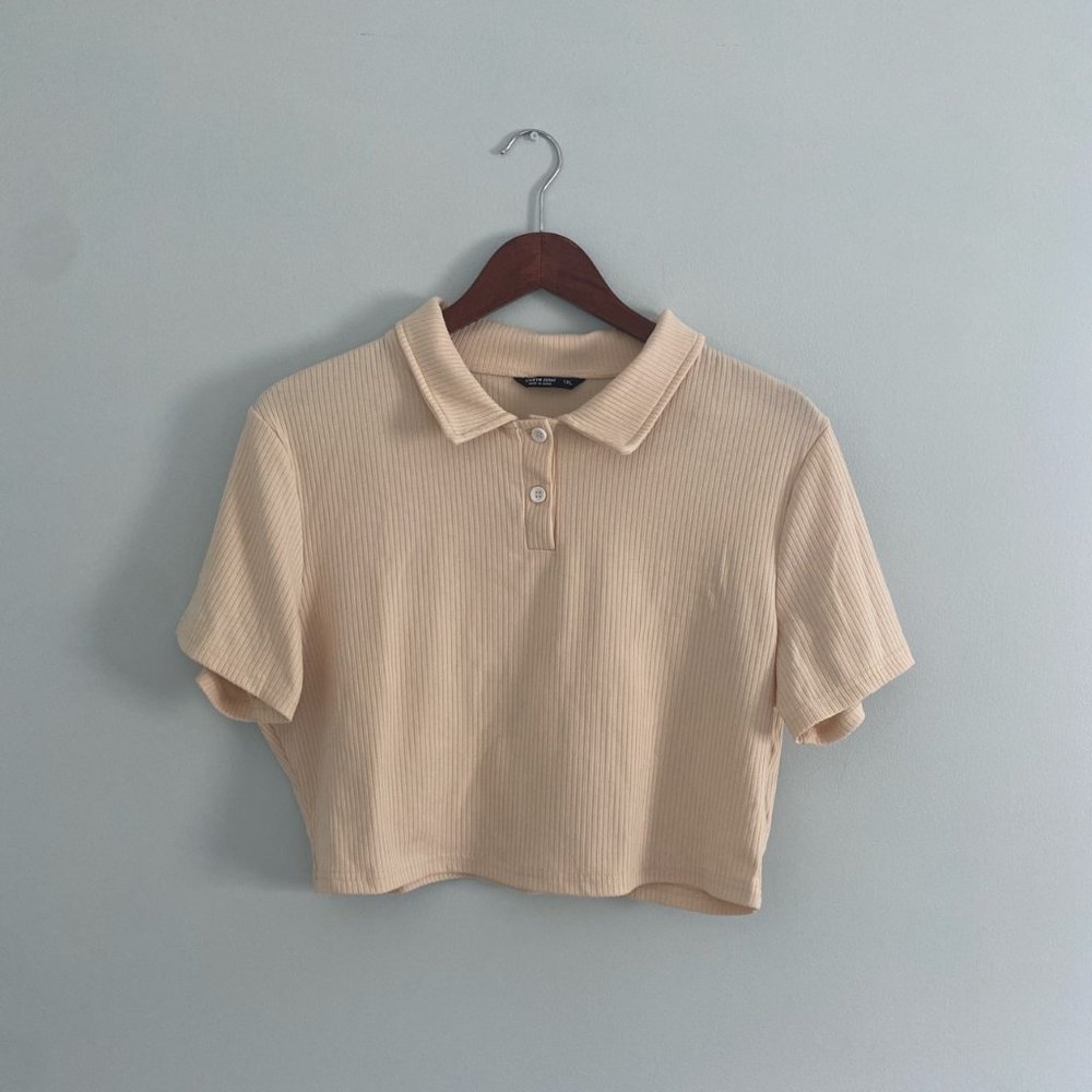 Yellow Collared Crop Top